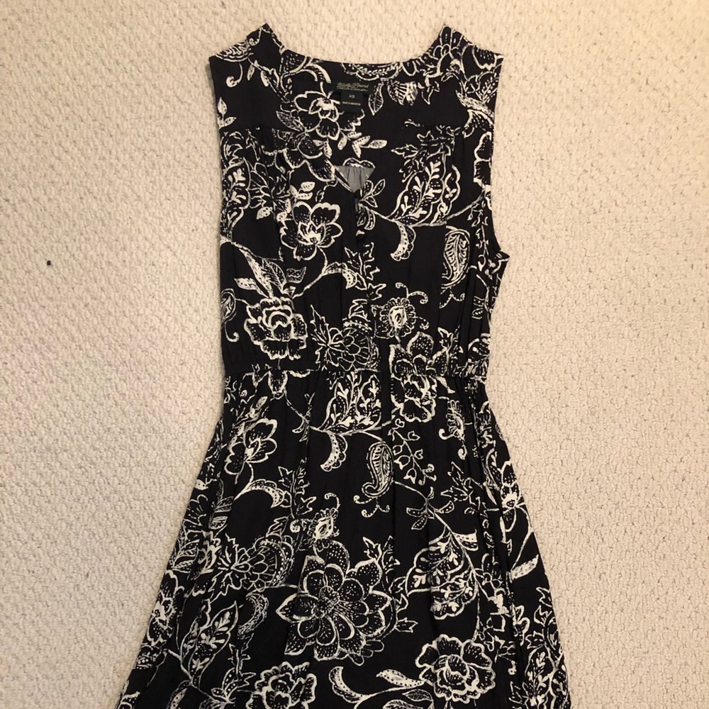 Lucky Brand black and white floral dress